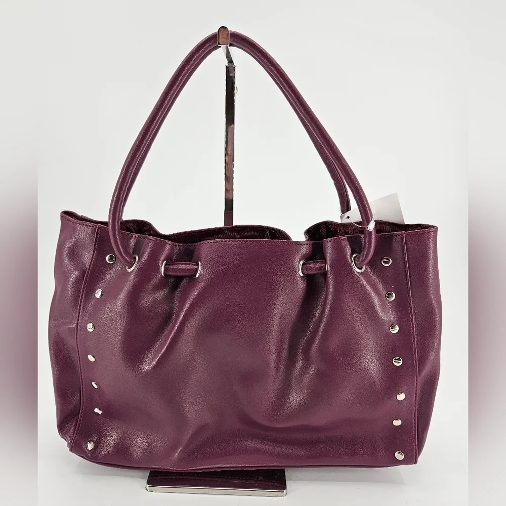 NWT D' Lino Purple Studded Purse Satchel Bag